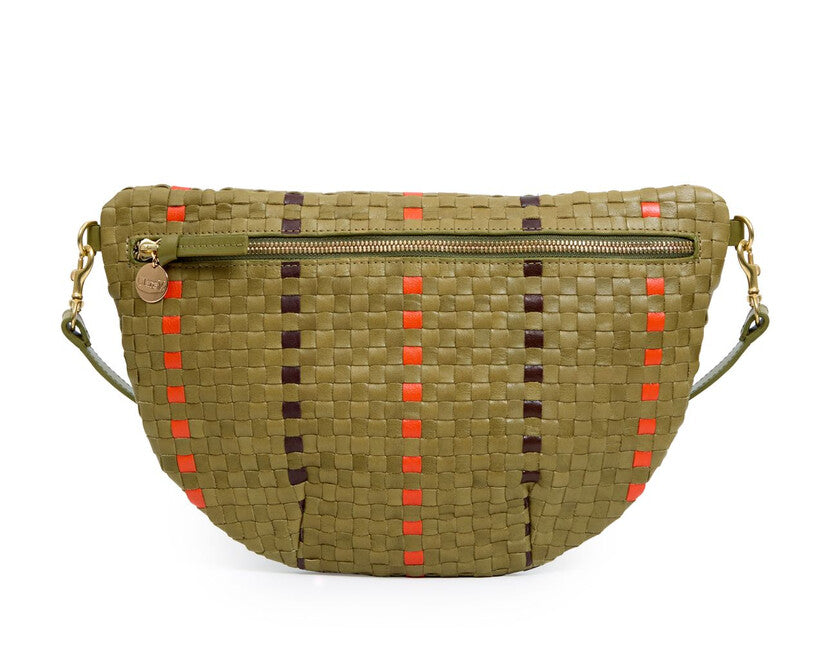 Clare V - Grande Fanny - Woven Checker w/ Stripe – Central Shop